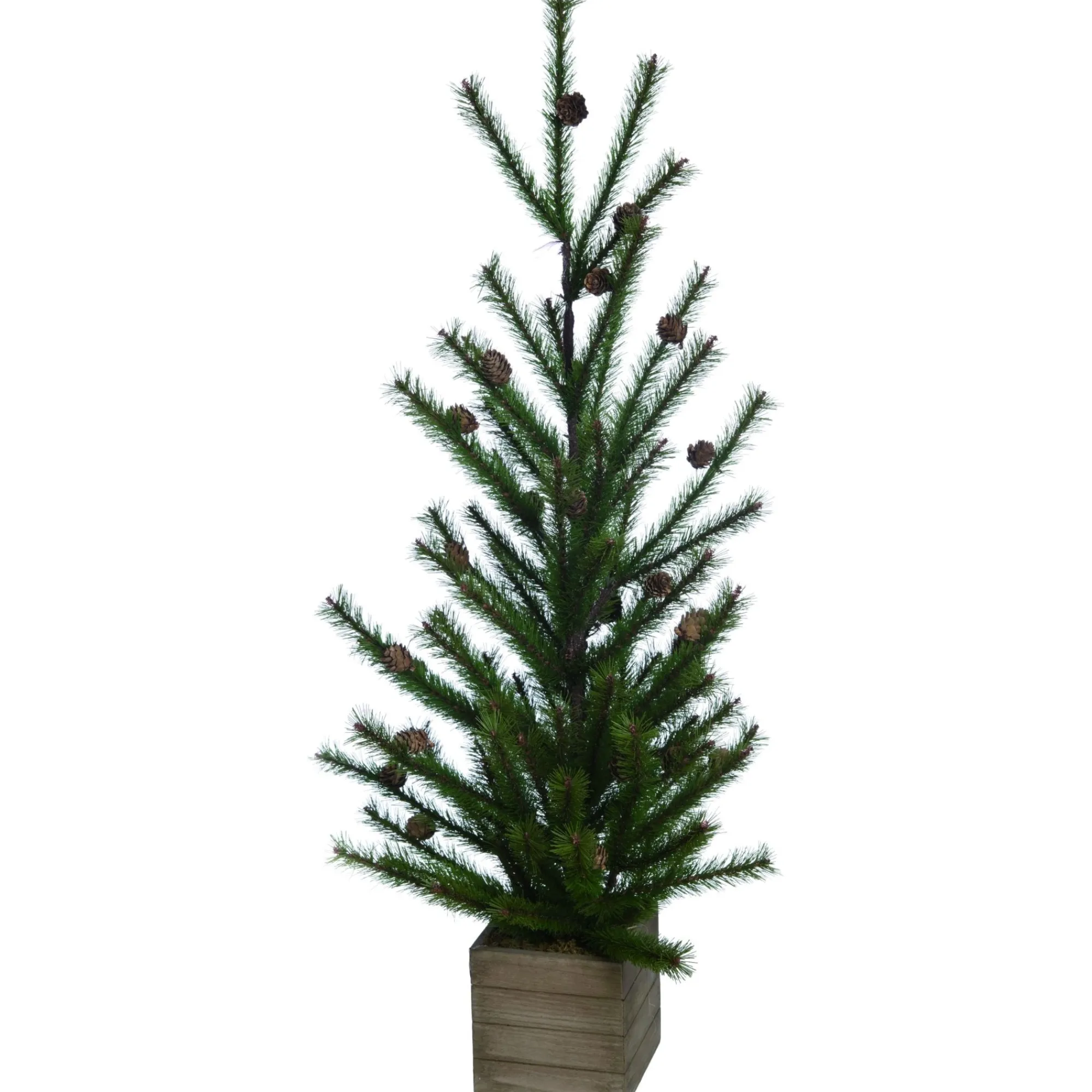 Contemporary Home Living Unlit-1.5' Potted Pinecone Natural Christmas Tree With Container - Unlit