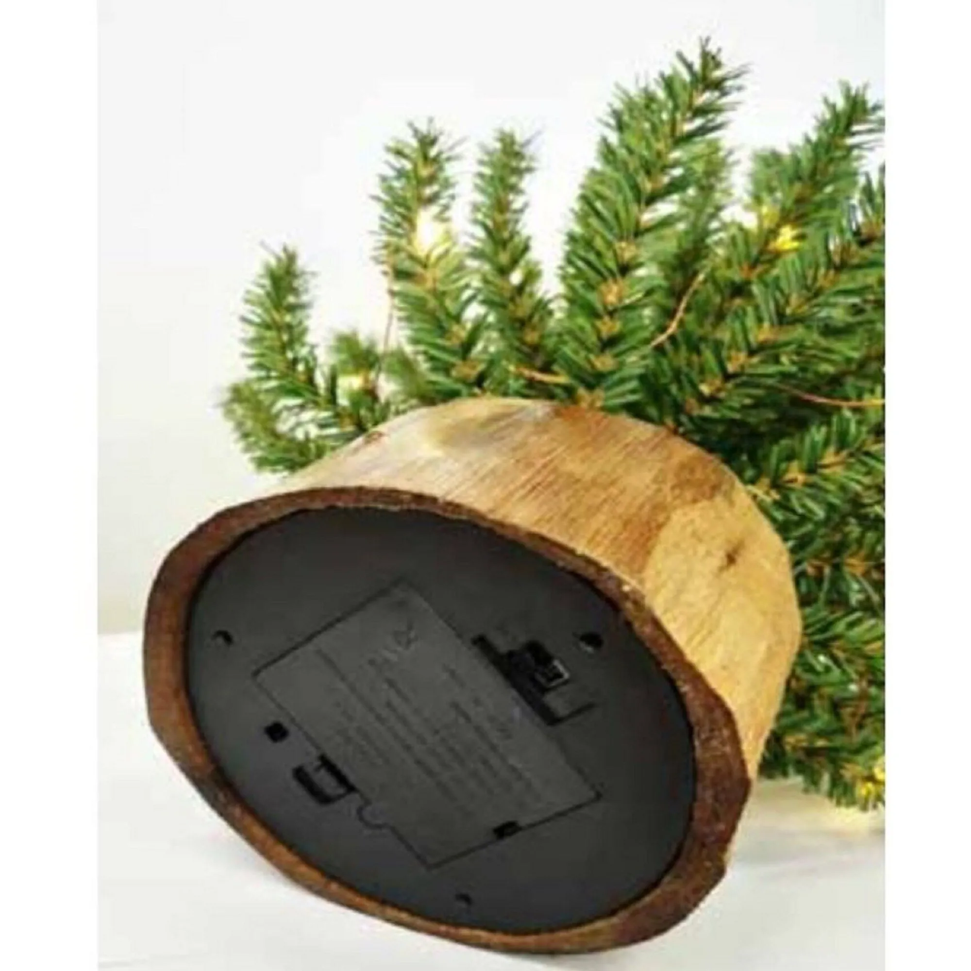 Christmas Central Unlit-18" Pre-Lit Battery Operated Artificial Downswept Mini Christmas Tree - Clear Led Lights