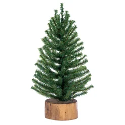 Christmas Central Unlit-18" Pre-Lit Battery Operated Artificial Upswept Mini Christmas Tree - Clear Led Lights
