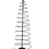 Hi-Line Gifts Spiral-6.5' Pre-Lit Brown Revolve Spiral Artificial Tree, Led Warm White Lights