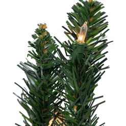 Northlight Wall Trees-3' Pre-Lit Buffalo Fir Artificial Christmas Wall Or Door Tree, Clear Dura Lights