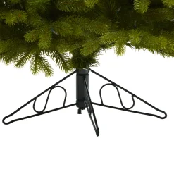 Nearly Natural Wall Trees-6' Pre-Lit Cambridge Flat Back Artificial Christmas Wall Tree, Warm White Led Lights