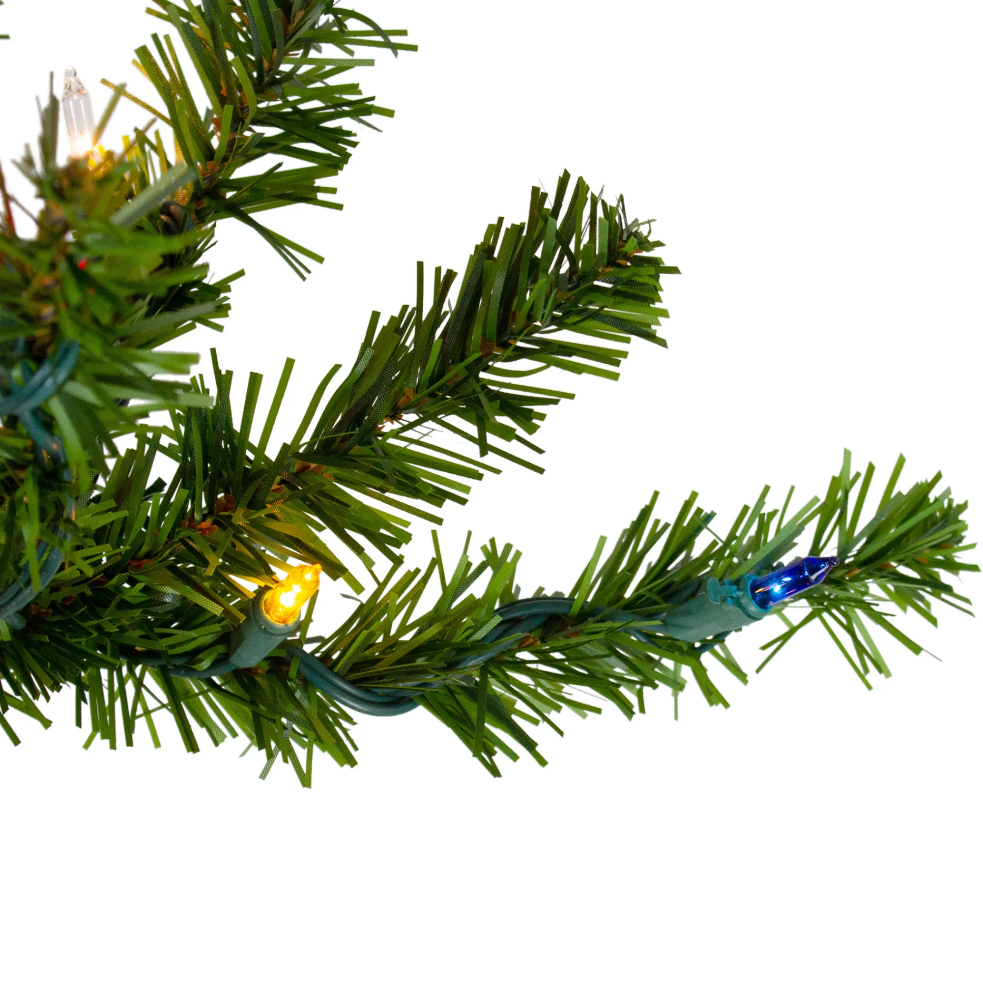 Northlight Wall Trees-6.5' Pre-Lit Canadian Pine Slim Artificial Christmas Wall Tree - Multicolor Lights