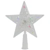 Northlight Stars-7.5" Pre-Lit Clear Jeweled Star Battery Operated Christmas Tree Topper - Multicolor Lights