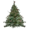Northlight Wall Trees-3' Pre-Lit Country Mixed Pine Artificial Christmas Wall Or Door Tree - Clear Lights