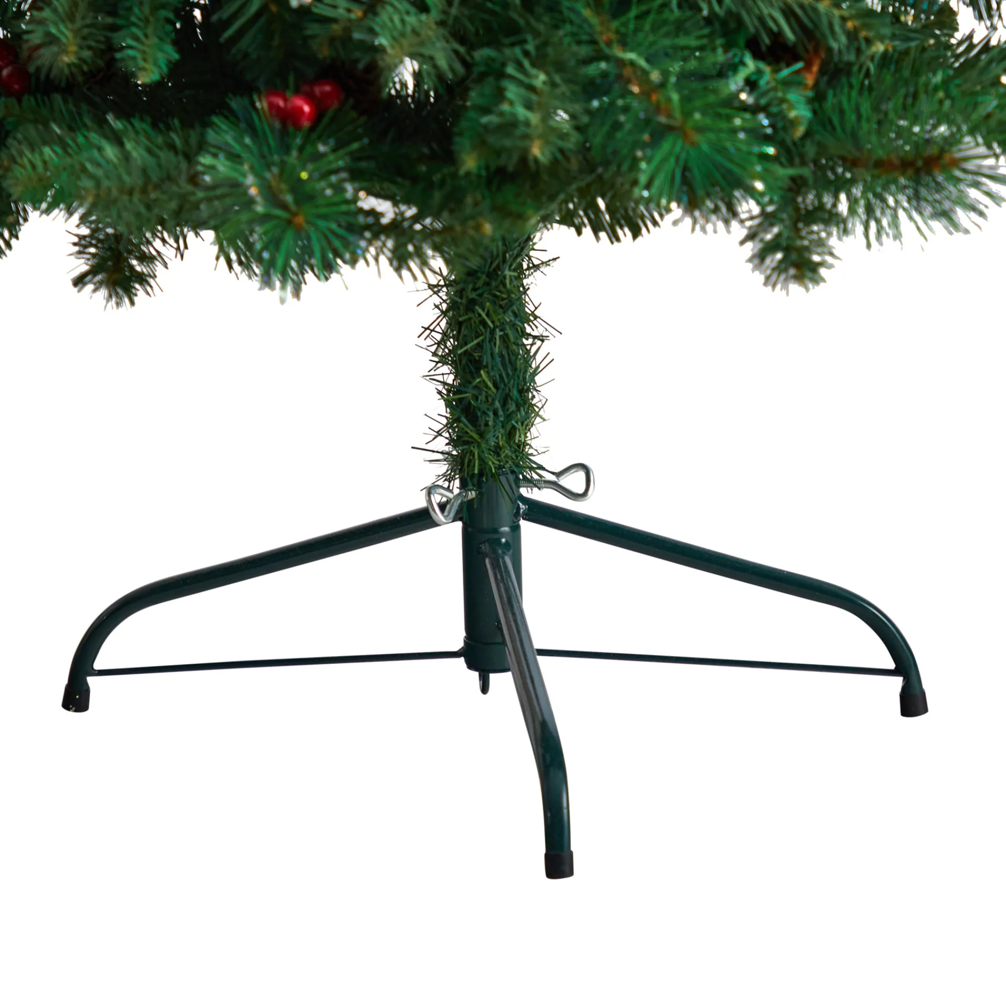 Nearly Natural Wall Trees-5' Pre-Lit Flat Back Montreal Pine Artificial Christmas Wall Tree, Clear Led Lights
