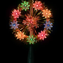 Northlight Stars-7" Pre-Lit Gold Snowflake Starburst Christmas Tree Topper - Clear Lights