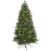 Nearly Natural Wall Trees-6' Pre-Lit Grand Teton Flat Back Artificial Christmas Wall Tree, Warm Clear Led Lights