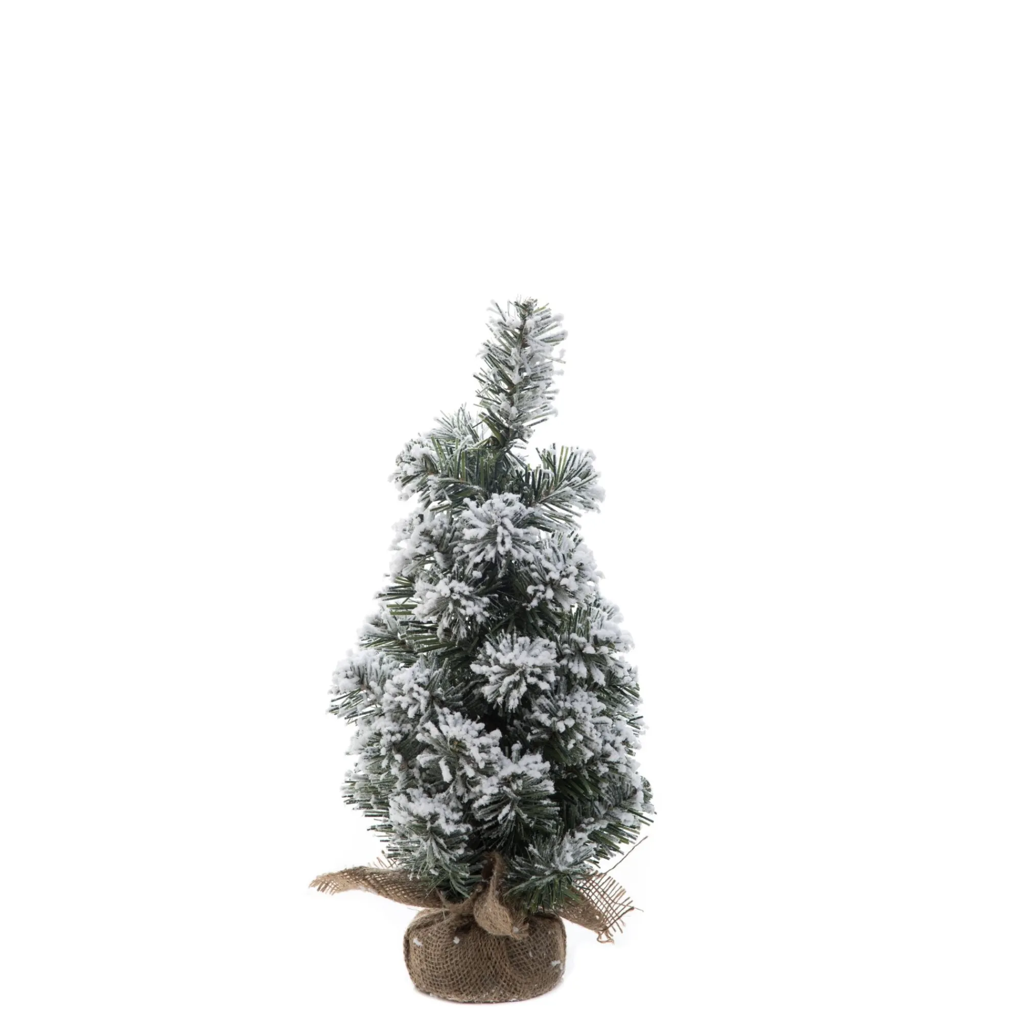 Contemporary Home Living Unlit-1.5' Pre-Lit Green And White Artificial Christmas Snowy Pine Tree - Unlit