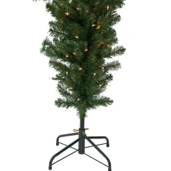 Northlight Upside Down-7' Pre-Lit Green Spruce Artificial Upside Down Christmas Tree - Clear Lights