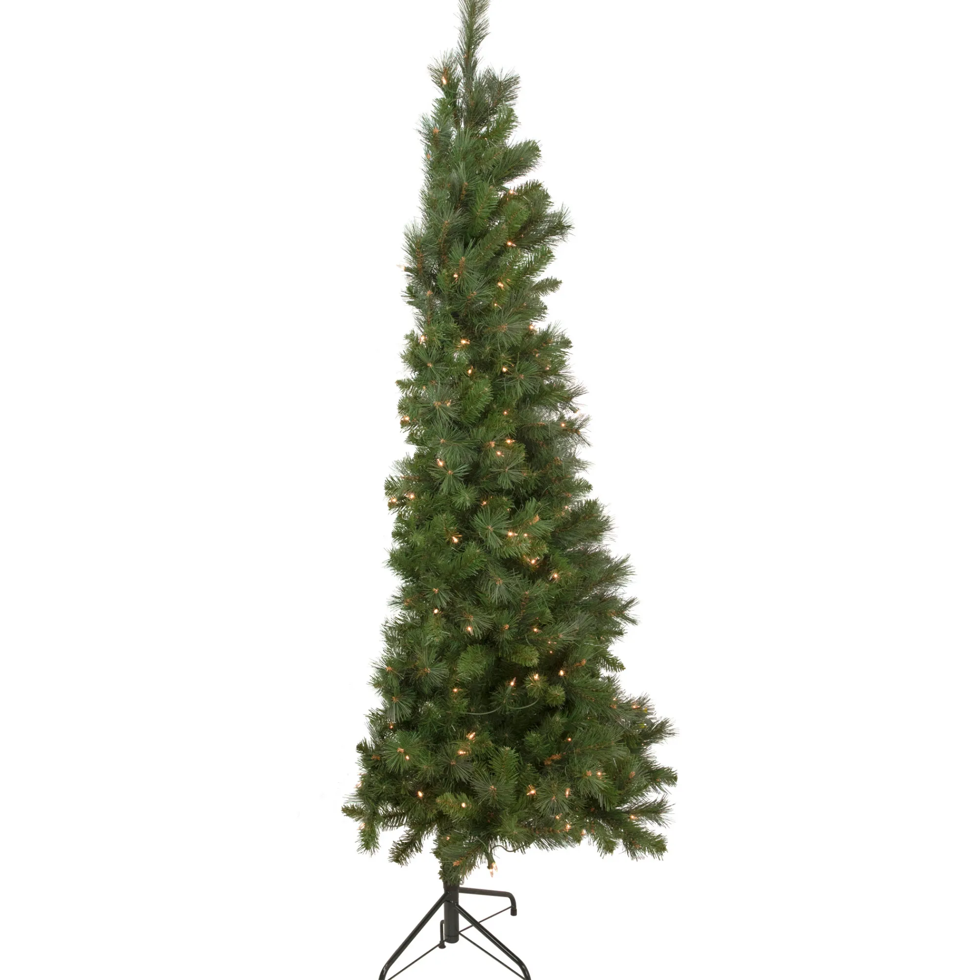 Northlight Wall Trees-6.5' Pre-Lit Medium Beaver Pine Artificial Christmas Wall Tree, Clear Lights