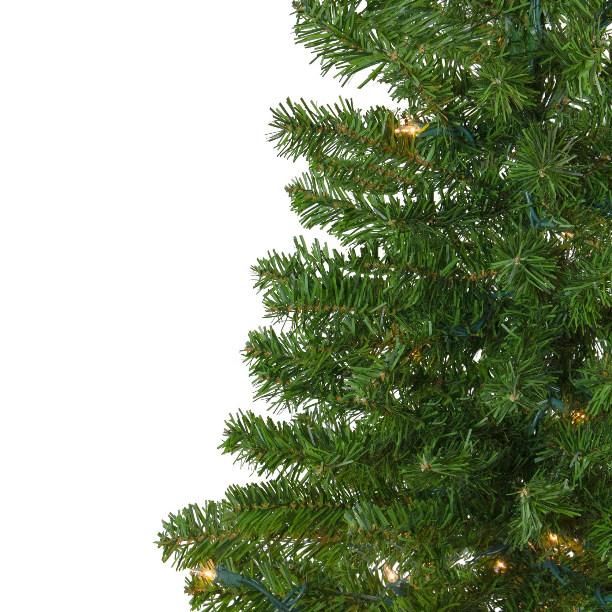 Northlight Wall Trees-7.5' Pre-Lit Medium Canadian Pine Artificial Christmas Wall Tree - Clear Lights