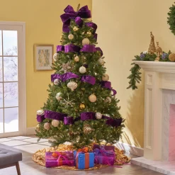 Contemporary Home Living Pre-Lit-9' Pre-Lit Medium Dunhill Fir Artificial Christmas Tree - Clear Lights