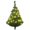 KSA Wall Trees-2.5' Pre-Lit Norway Pine Artificial Christmas Wall Tree, Warm White Led Lights