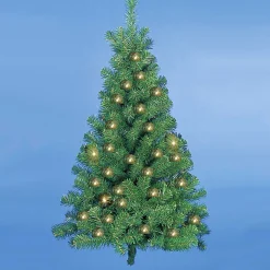 Kurt Adler Wall Trees-3' Pre-Lit Norway Pine Christmas Wall Tree - Clear Lights