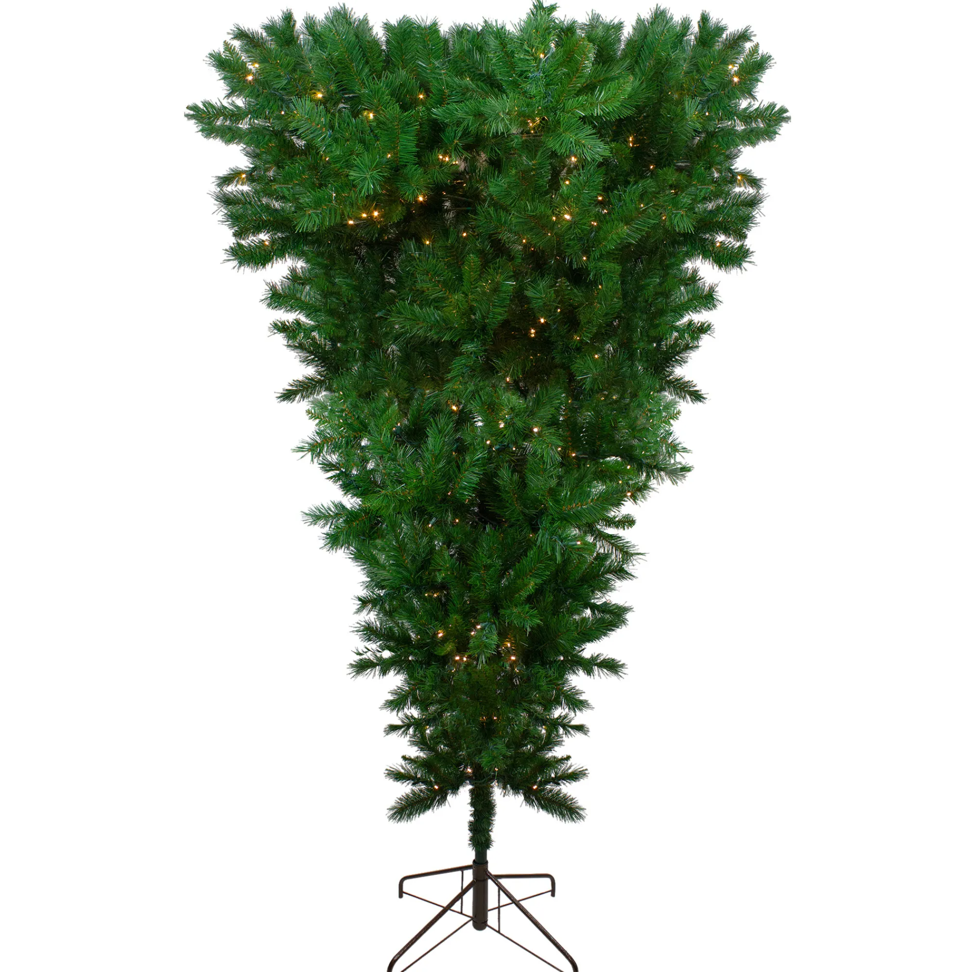 Northlight Upside Down-9' Pre-Lit Sugar Pine Artificial Upside Down Christmas Tree - Clear Led Lights