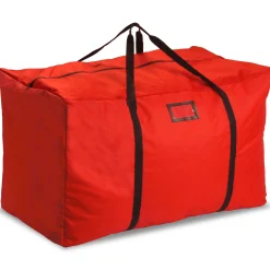 National Tree Tree Storage-40" Red And Black Solid Multi Purpose Christmas Ornament Storage Bag