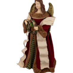 Northlight Angels-3' Red And Brown Angel Commercial Size Christmas Tree Topper, Unlit