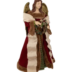 Northlight Angels-3' Red And Brown Angel Commercial Size Christmas Tree Topper, Unlit