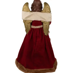 Northlight Angels-3' Red And Brown Angel Commercial Size Christmas Tree Topper, Unlit