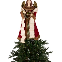 Northlight Angels-3' Red And Brown Angel Commercial Size Christmas Tree Topper, Unlit
