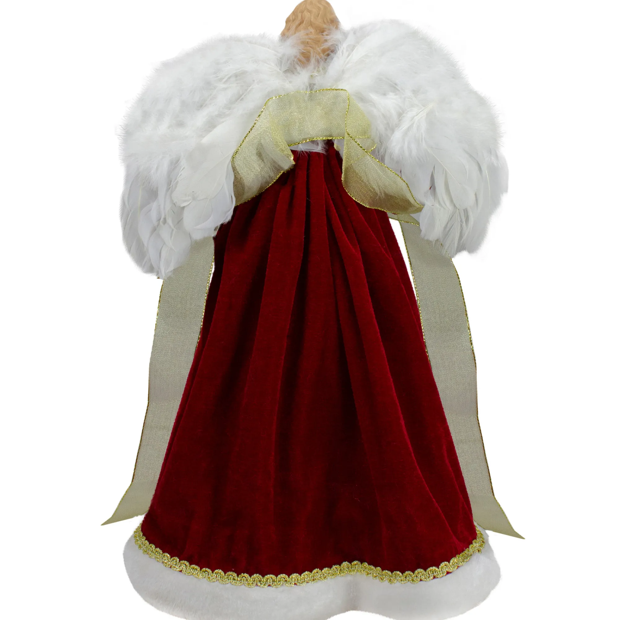 Northlight Angels-18" Red And Gold Angel In A Dress Christmas Tree Topper - Unlit