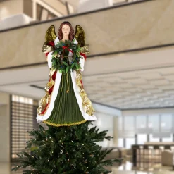 Northlight Angels-3' Red And Green Angel Commercial Size Christmas Tree Topper, Unlit