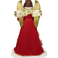 Northlight Angels-3' Red And Green Angel Commercial Size Christmas Tree Topper, Unlit