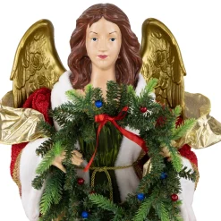 Northlight Angels-3' Red And Green Angel Commercial Size Christmas Tree Topper, Unlit