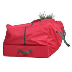 Northlight Tree Storage-7.5' Red And Green Rolling Artificial Christmas Tree Storage Bag