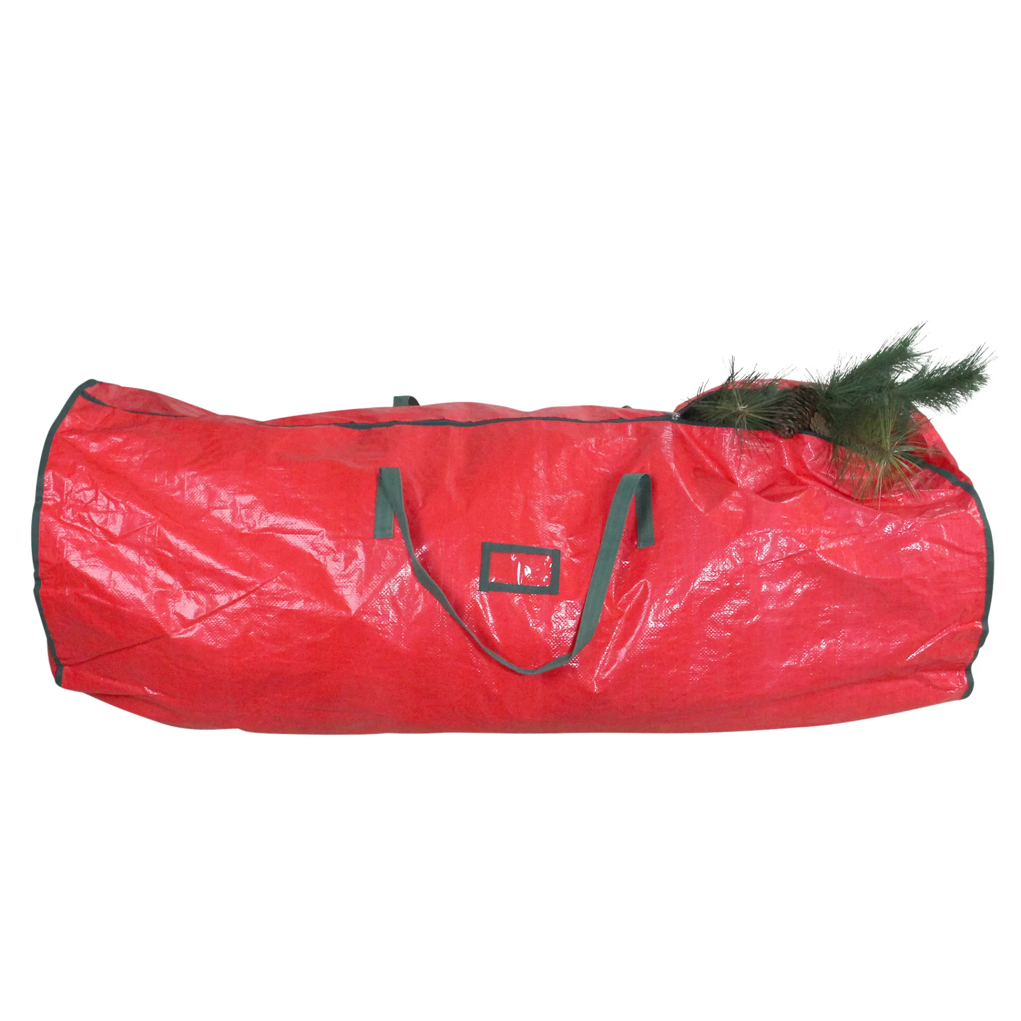 Northlight Tree Storage-53" Red And Green Storage Bag For 7.5' Artificial Christmas Trees