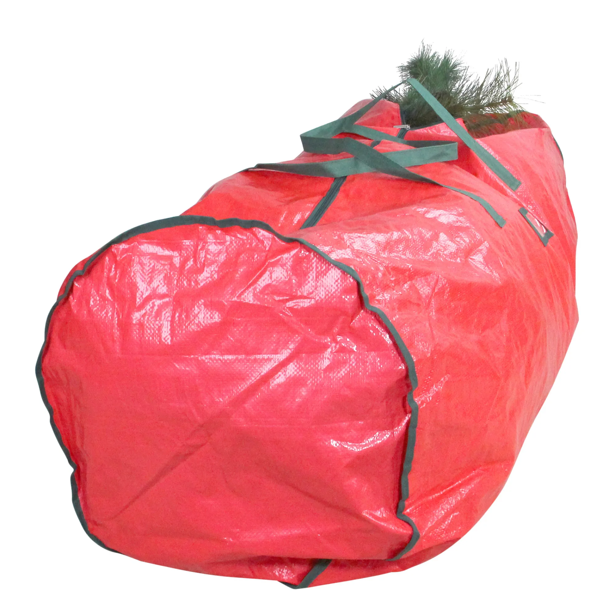 Northlight Tree Storage-53" Red And Green Storage Bag For 7.5' Artificial Christmas Trees