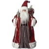 Roman Santa Claus-18" Red And White Santa With Gift Sack Christmas Tree Topper, Unlit