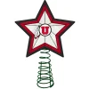 The Memory Company Stars-10" Red And White Star Ncaa Utah Utes Christmas Tree Topper