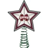 The Memory Company Stars-10" Red And White Star Ncaa Mississippi State Bulldogs Christmas Tree Topper