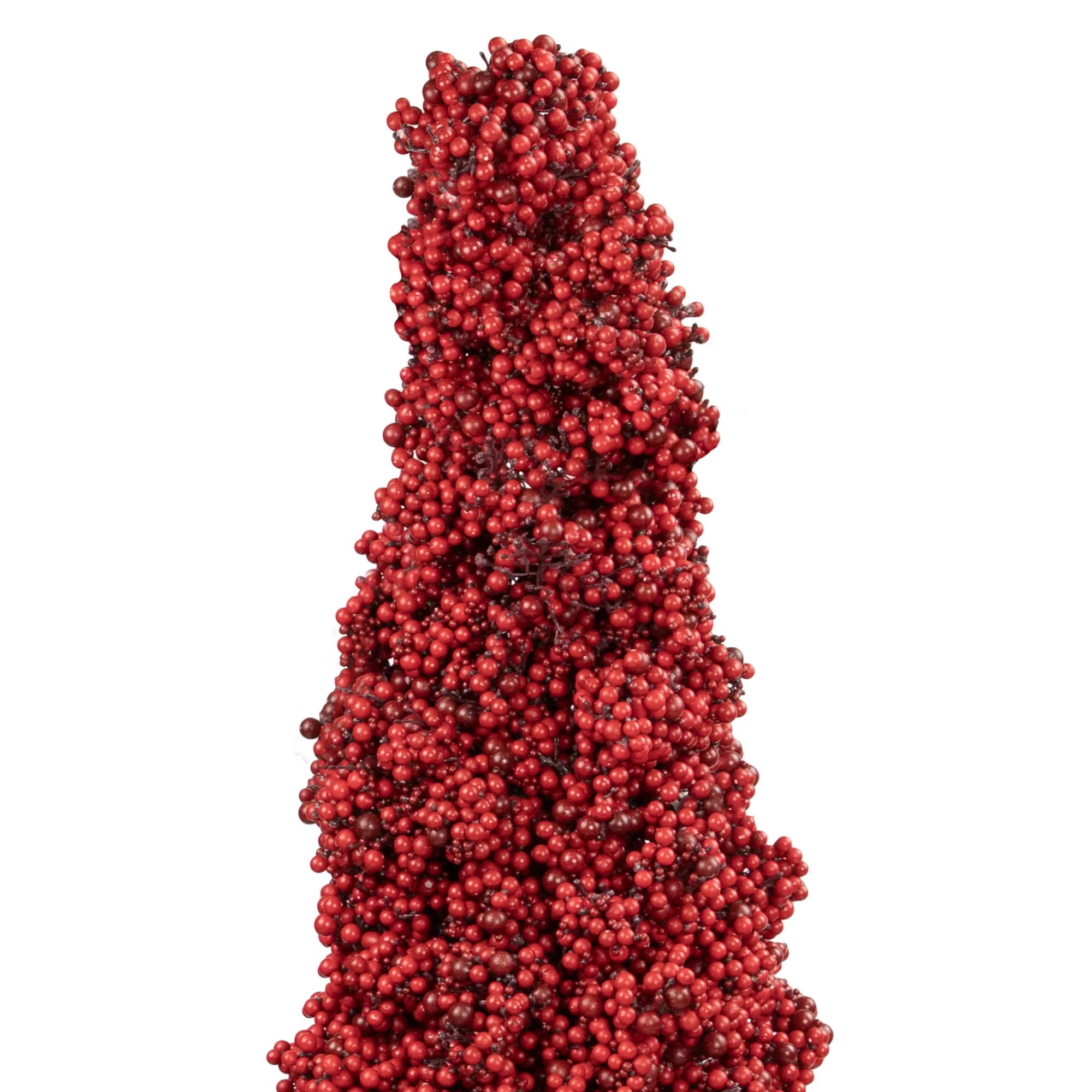 Allstate Topiaries-50" Red Berry Cone Potted Christmas Topiary