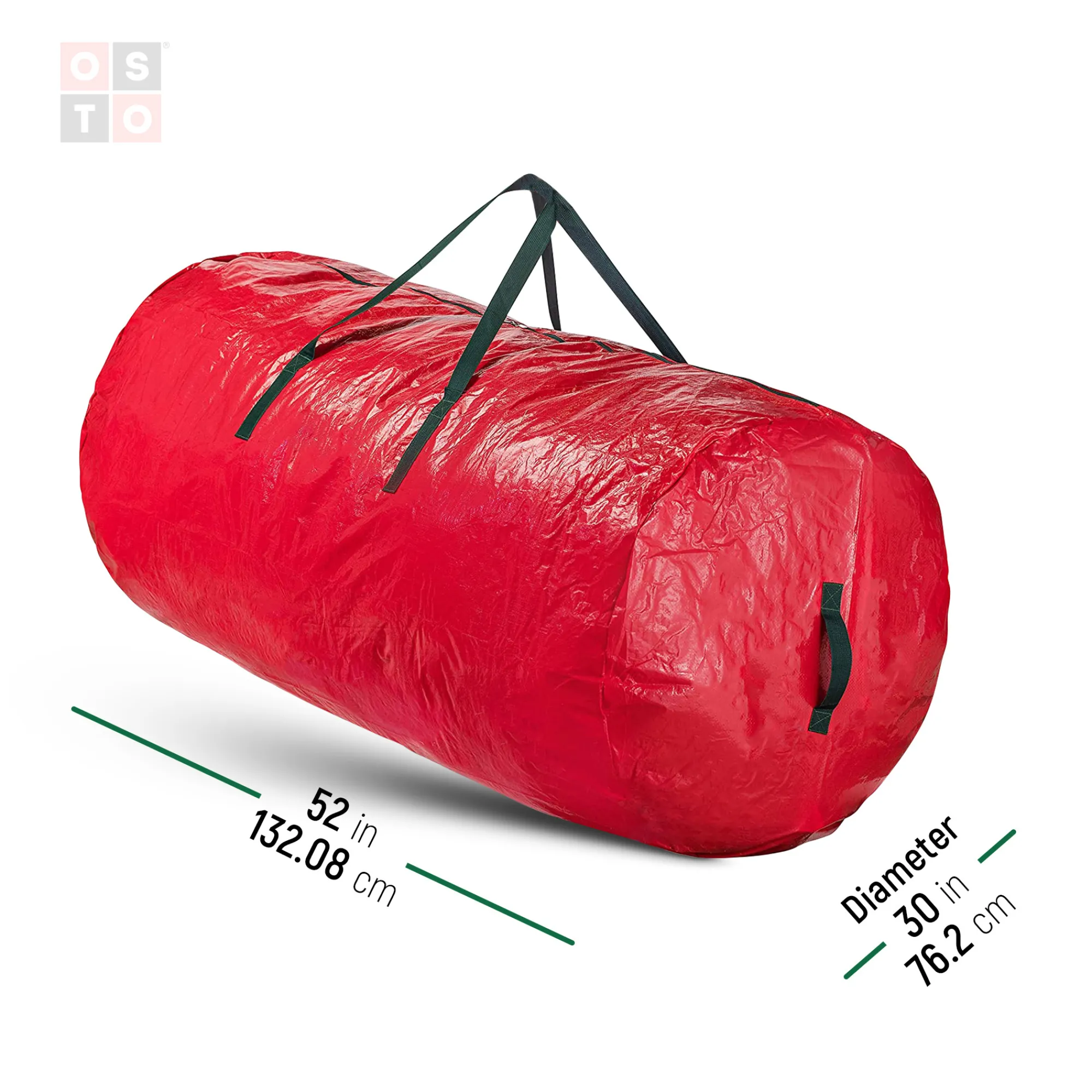 osto Tree Storage-52" Red Waterproof Artificial Christmas Tree Storage Bag
