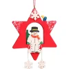 Alexander Taron Stars-4" Red, White, And Green Snowman Sitting On A Star Collectible Christian Ulbricht Ornament