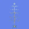KSA Unlit-7' Riveting Revolving Gold Metal Ornament Display Tree