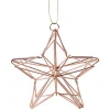 Northlight Stars-4.5" Rose Gold Geometric Wire Star Christmas Ornament