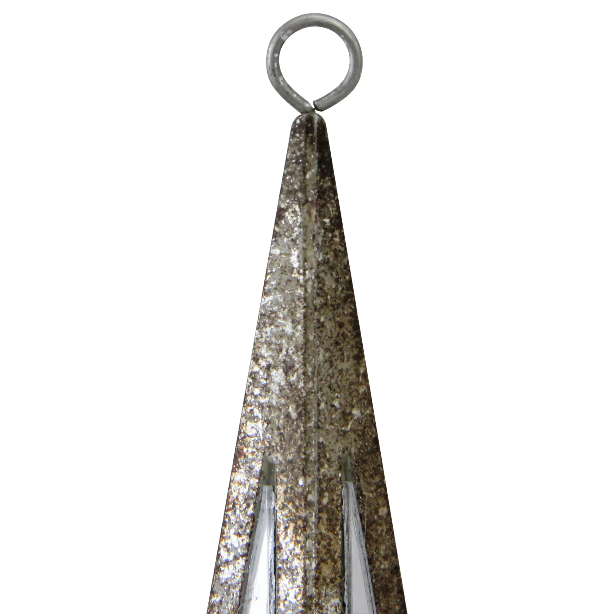 Northlight Stars-7.5" Silver And Brown Mirrored Five Point Star Christmas Ornament