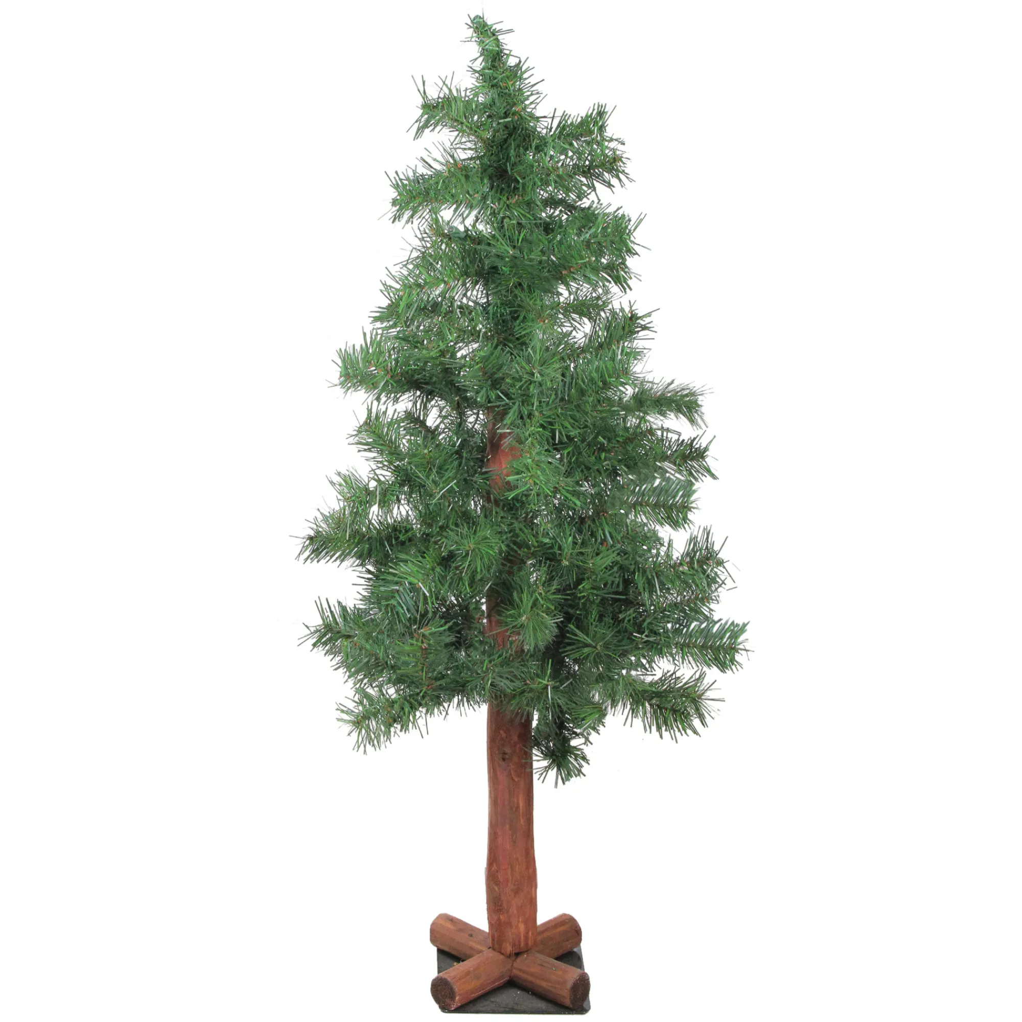 Northlight Unlit-3' Slim Traditional Mixed Woodland Alpine Artificial Christmas Tree - Unlit