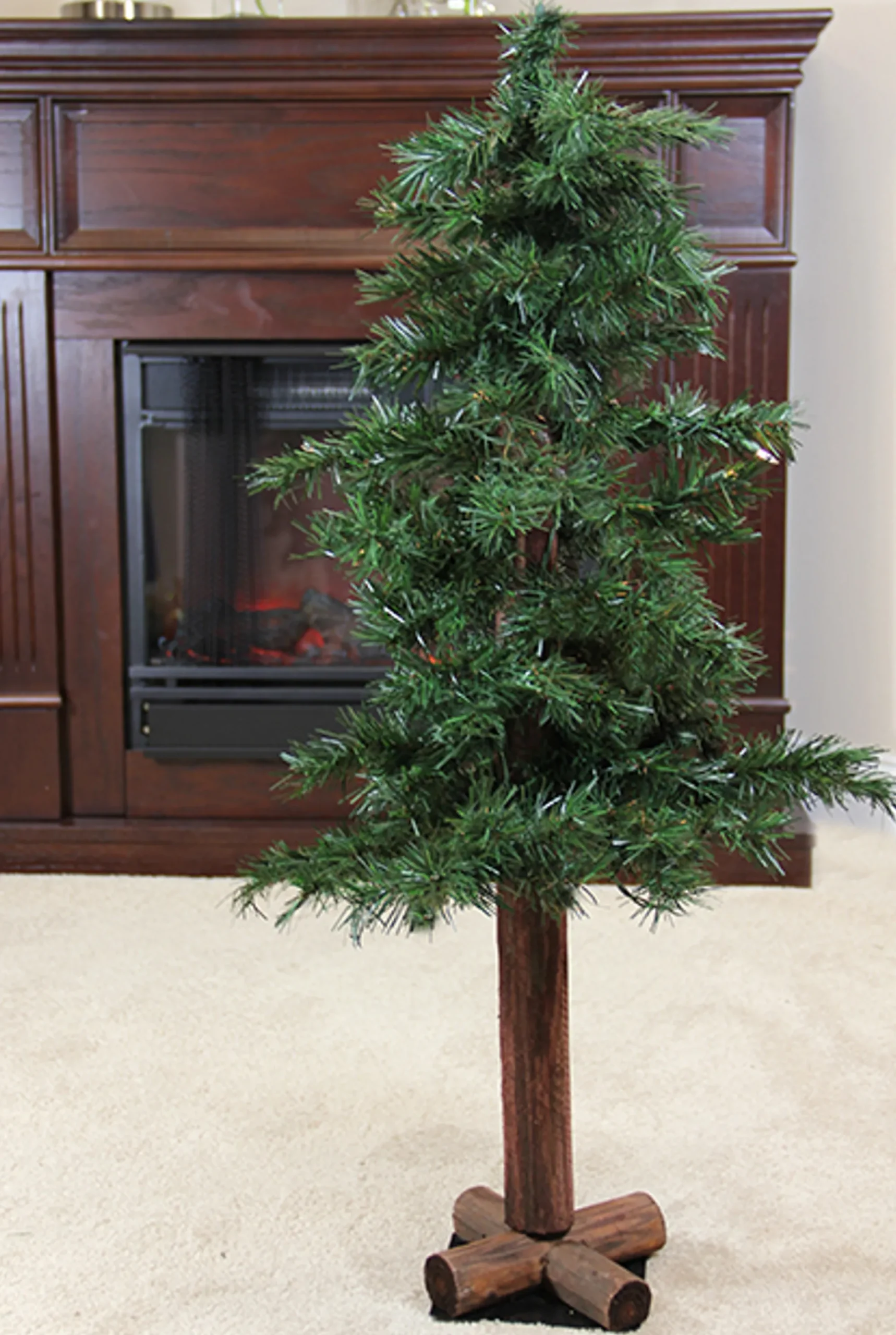Allstate Unlit-3' Slim Woodland Alpine Artificial Christmas Tree - Unlit