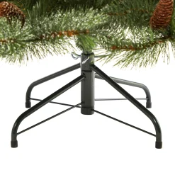 Nearly Natural Unlit-6' Snowed French Pine Artificial Christmas Tree With Pinecones, Unlit
