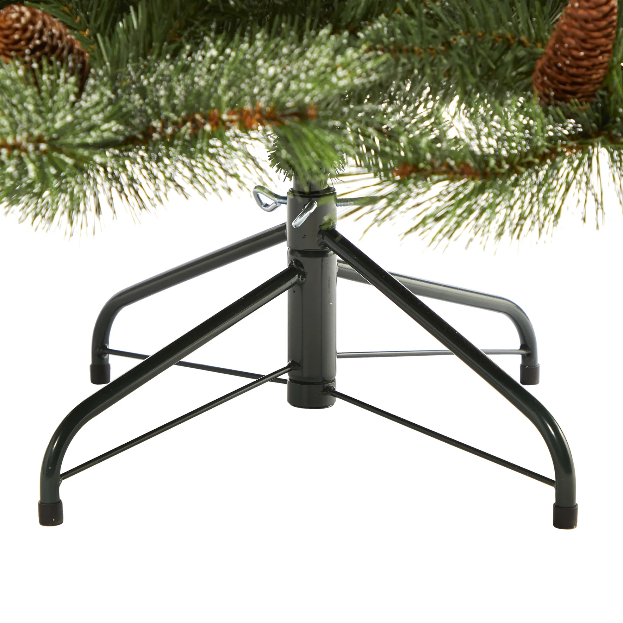 Nearly Natural Unlit-6' Snowed French Pine Artificial Christmas Tree With Pinecones, Unlit