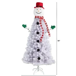 Nearly Natural Unlit-6.5' Snowman Artificial Christmas Tree, Unlit