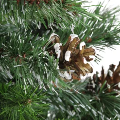 Northlight Unlit-4' Snowy Delta Pine With Pine Cones Full Artificial Christmas Tree - Unlit