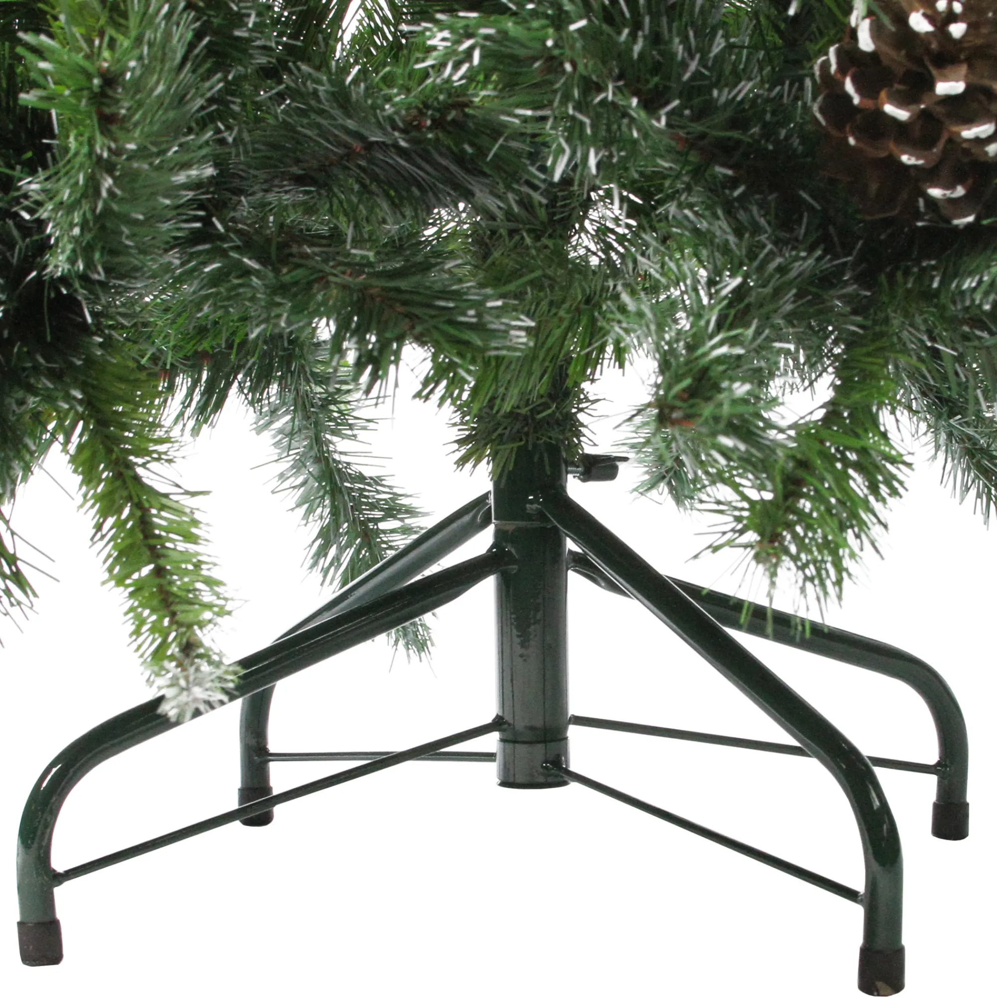 Northlight Unlit-4' Snowy Delta Pine With Pine Cones Full Artificial Christmas Tree - Unlit