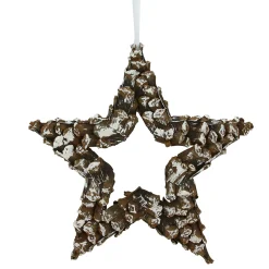 Raz Stars-10" The Birches White Pine Cone Star Christmas Ornament
