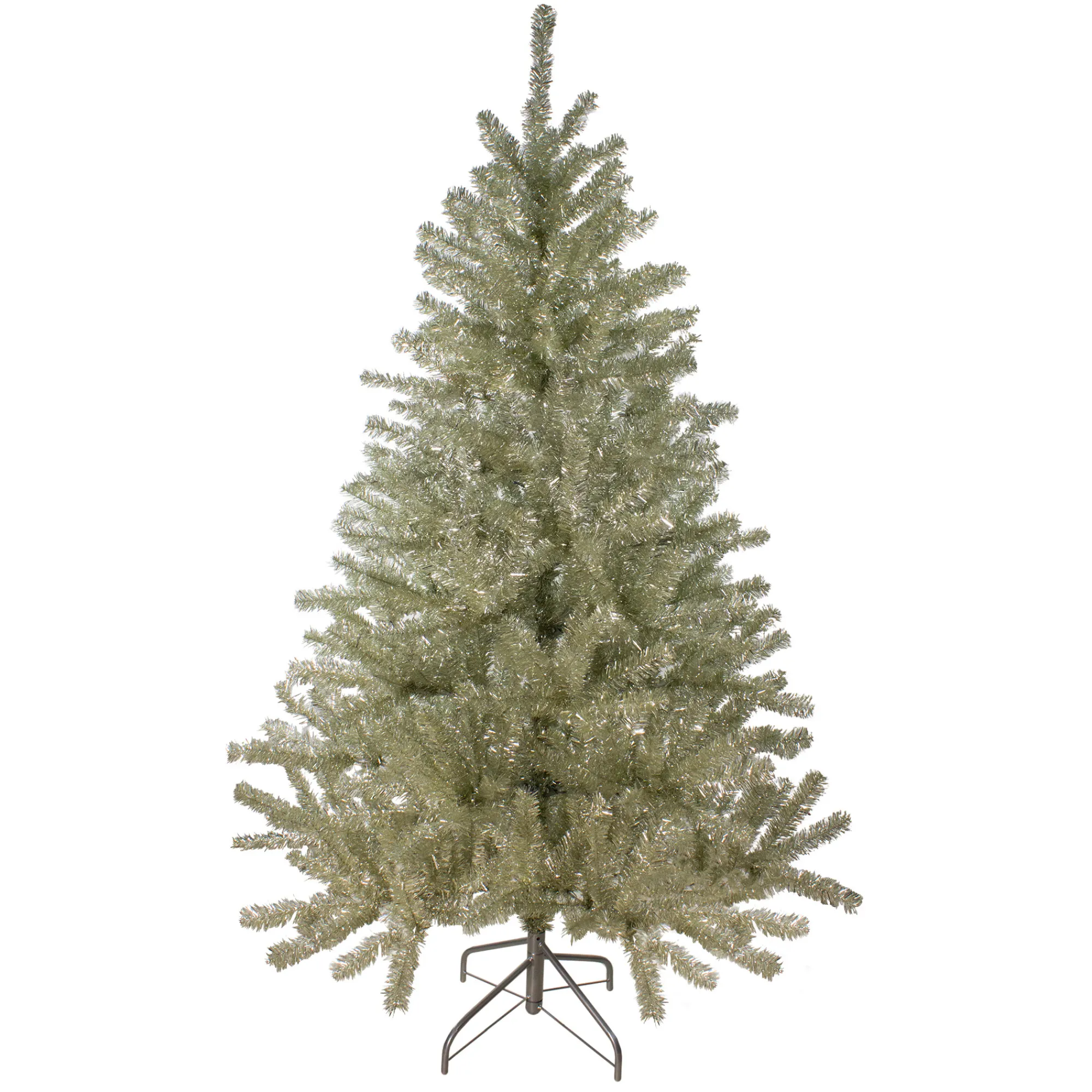 Northlight Unlit-6' Unlit Medium Platinum Tinsel Artificial Christmas Tree